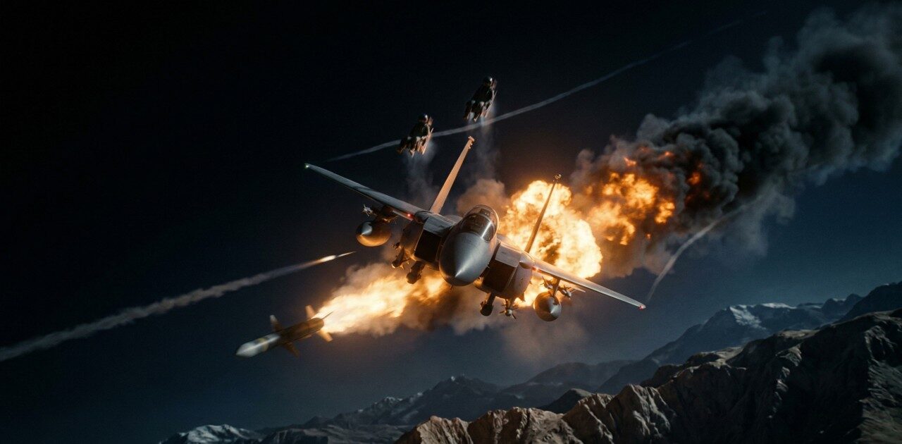 special forces rescue operation in a rugged Iranian mountain ridge.